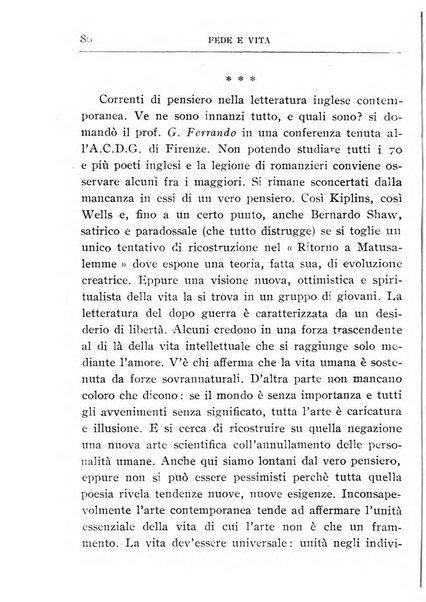 Fede e vita bollettino della Federazione italiana degli studenti per la cultura religiosa