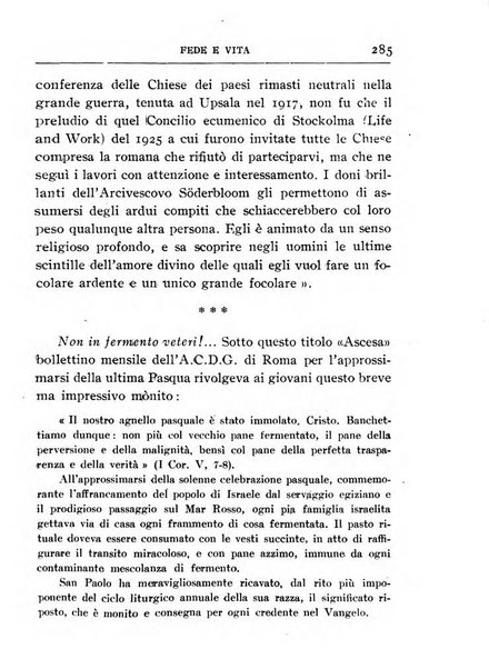 Fede e vita bollettino della Federazione italiana degli studenti per la cultura religiosa
