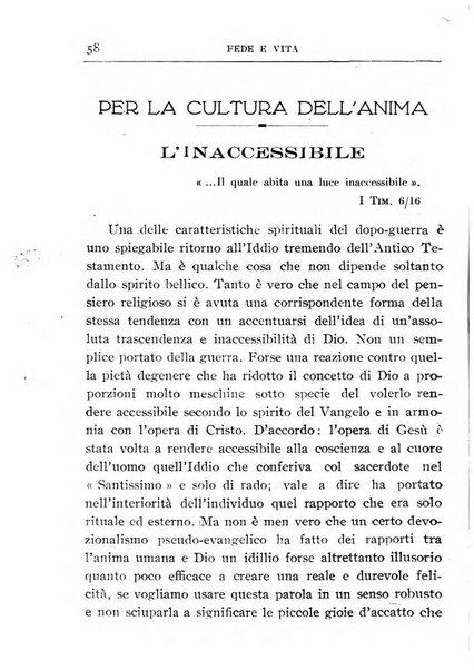 Fede e vita bollettino della Federazione italiana degli studenti per la cultura religiosa