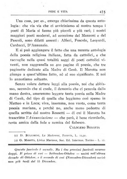 Fede e vita bollettino della Federazione italiana degli studenti per la cultura religiosa