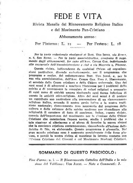 Fede e vita bollettino della Federazione italiana degli studenti per la cultura religiosa