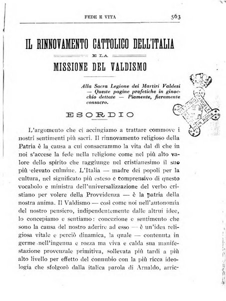 Fede e vita bollettino della Federazione italiana degli studenti per la cultura religiosa