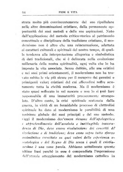 Fede e vita bollettino della Federazione italiana degli studenti per la cultura religiosa