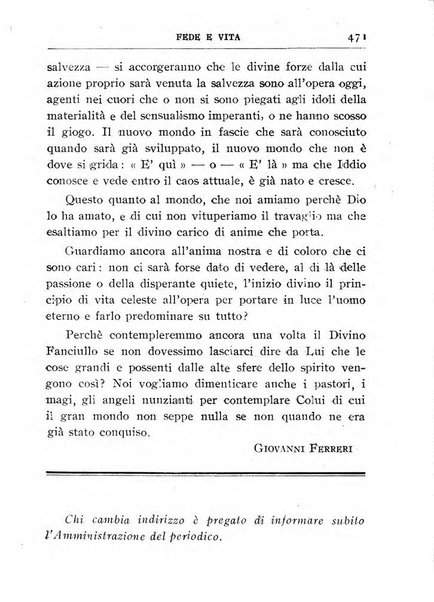 Fede e vita bollettino della Federazione italiana degli studenti per la cultura religiosa