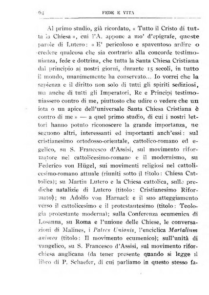 Fede e vita bollettino della Federazione italiana degli studenti per la cultura religiosa