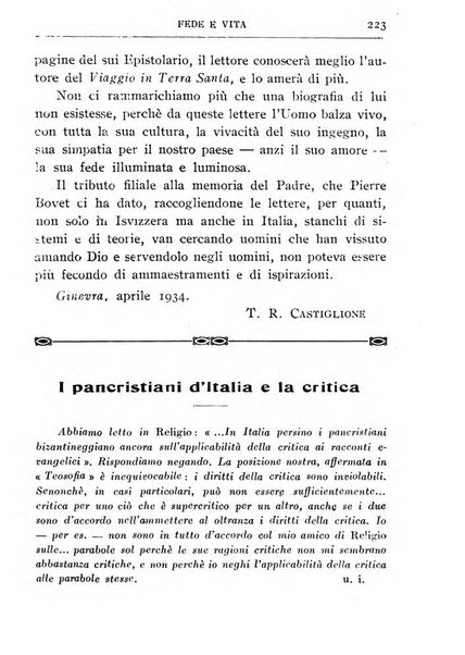 Fede e vita bollettino della Federazione italiana degli studenti per la cultura religiosa