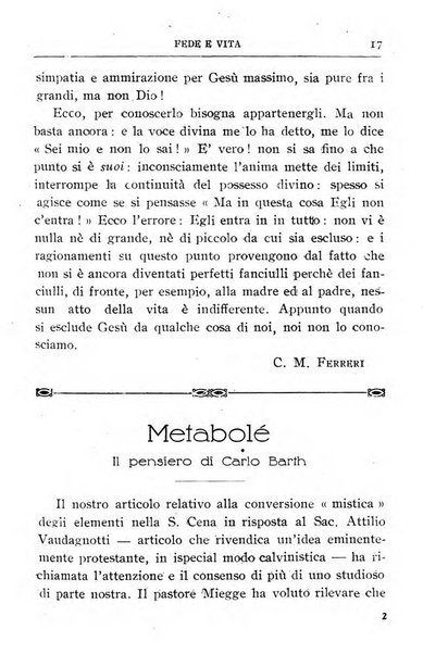 Fede e vita bollettino della Federazione italiana degli studenti per la cultura religiosa