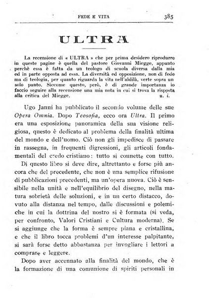 Fede e vita bollettino della Federazione italiana degli studenti per la cultura religiosa