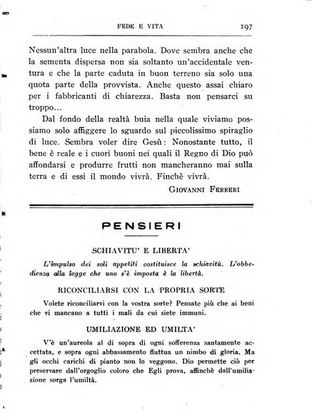 Fede e vita bollettino della Federazione italiana degli studenti per la cultura religiosa