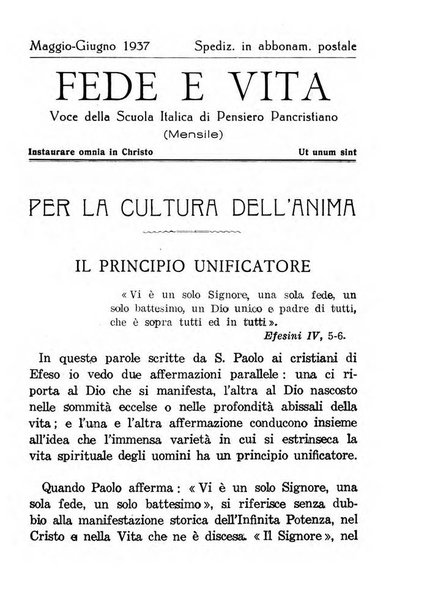 Fede e vita bollettino della Federazione italiana degli studenti per la cultura religiosa