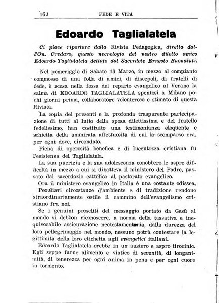 Fede e vita bollettino della Federazione italiana degli studenti per la cultura religiosa