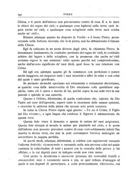 Fides rivista mensile della Pontificia opera per la preservazione della fede in Roma