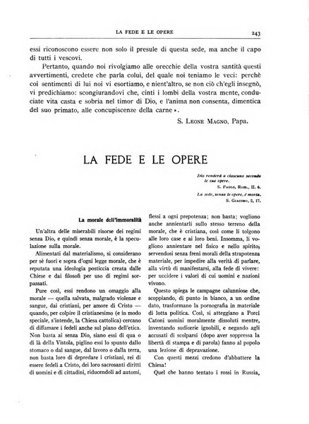 Fides rivista mensile della Pontificia opera per la preservazione della fede in Roma