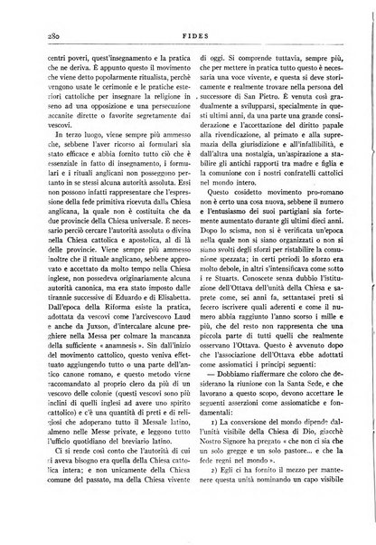 Fides rivista mensile della Pontificia opera per la preservazione della fede in Roma