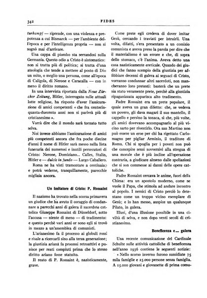 Fides rivista mensile della Pontificia opera per la preservazione della fede in Roma