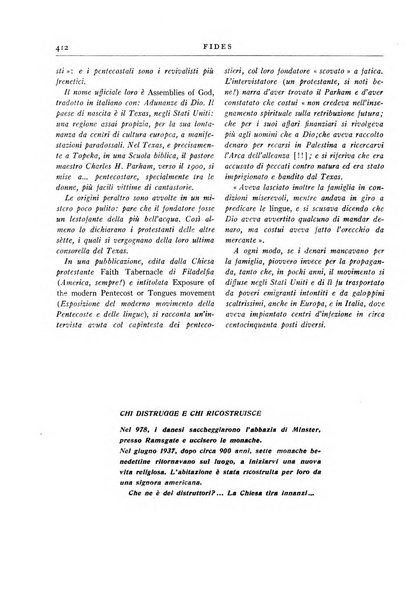 Fides rivista mensile della Pontificia opera per la preservazione della fede in Roma