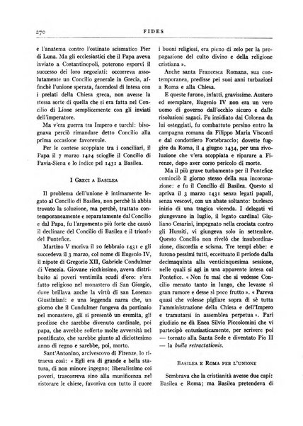 Fides rivista mensile della Pontificia opera per la preservazione della fede in Roma