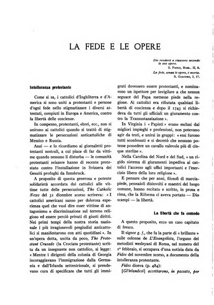 Fides rivista mensile della Pontificia opera per la preservazione della fede in Roma