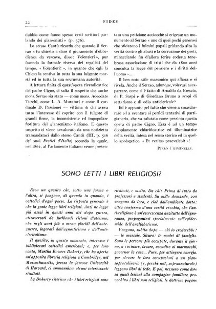 Fides rivista mensile della Pontificia opera per la preservazione della fede in Roma