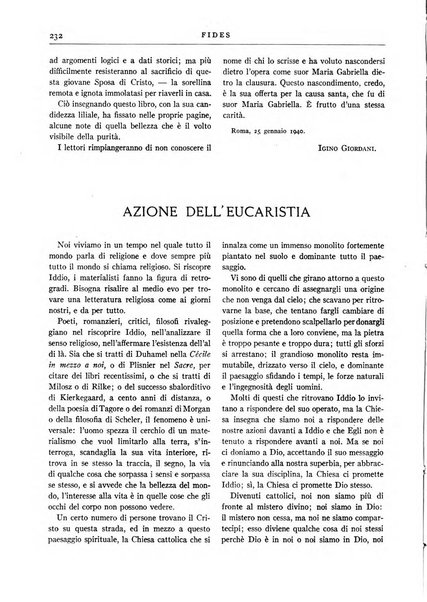 Fides rivista mensile della Pontificia opera per la preservazione della fede in Roma