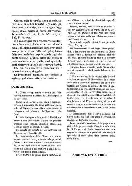 Fides rivista mensile della Pontificia opera per la preservazione della fede in Roma