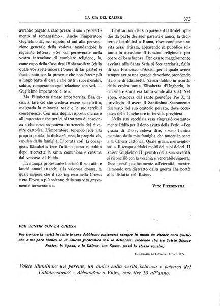 Fides rivista mensile della Pontificia opera per la preservazione della fede in Roma