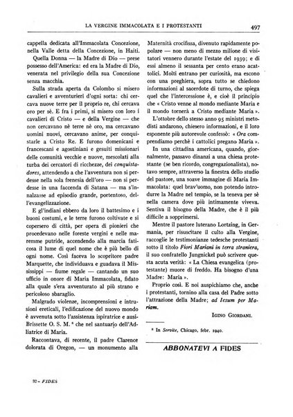 Fides rivista mensile della Pontificia opera per la preservazione della fede in Roma