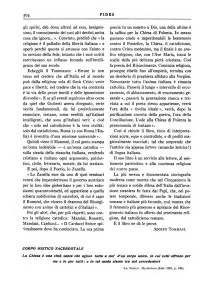 Fides rivista mensile della Pontificia opera per la preservazione della fede in Roma