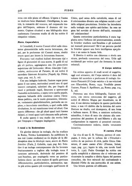 Fides rivista mensile della Pontificia opera per la preservazione della fede in Roma