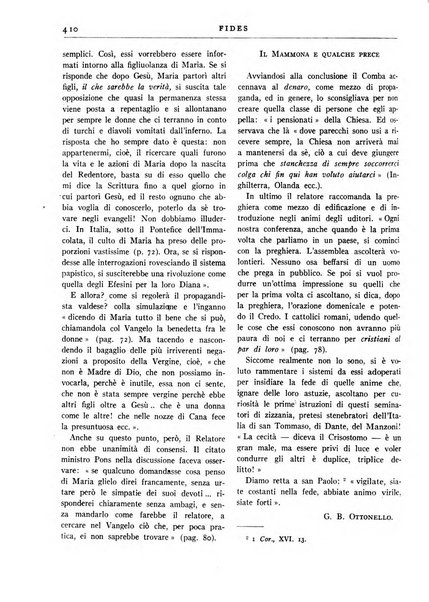 Fides rivista mensile della Pontificia opera per la preservazione della fede in Roma