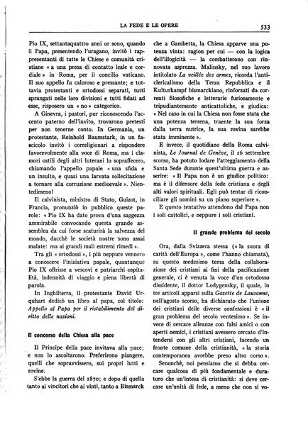 Fides rivista mensile della Pontificia opera per la preservazione della fede in Roma