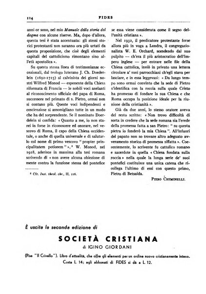 Fides rivista mensile della Pontificia opera per la preservazione della fede in Roma