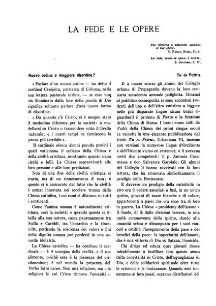 Fides rivista mensile della Pontificia opera per la preservazione della fede in Roma