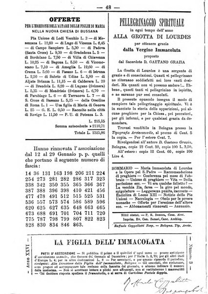 La figlia dell'immacolata periodico bolognese per le giovinette cattoliche