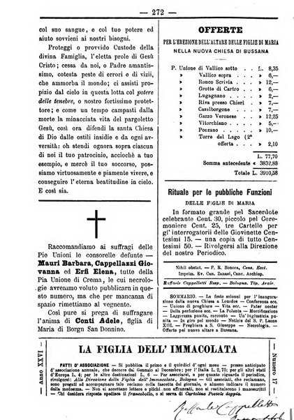 La figlia dell'immacolata periodico bolognese per le giovinette cattoliche