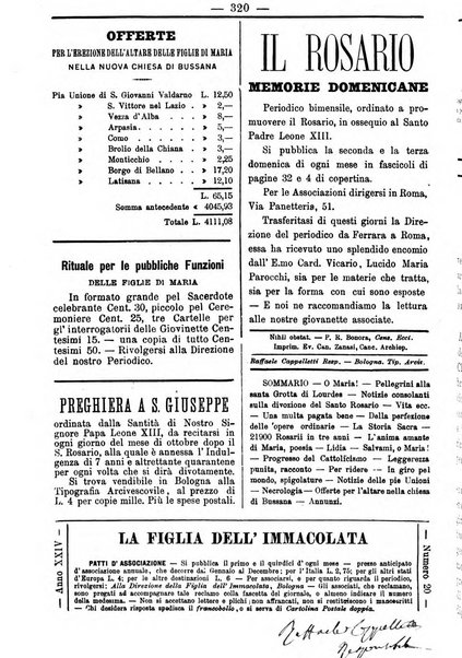 La figlia dell'immacolata periodico bolognese per le giovinette cattoliche