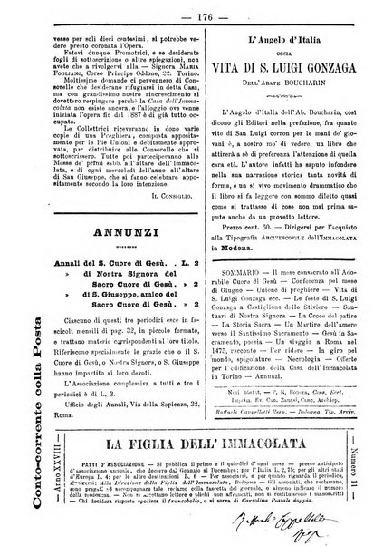 La figlia dell'immacolata periodico bolognese per le giovinette cattoliche