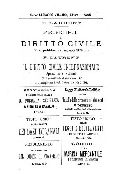 Il Filangieri rivista periodica mensuale di scienze giuridiche e politico-amministrative