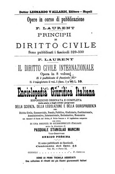 Il Filangieri rivista periodica mensuale di scienze giuridiche e politico-amministrative