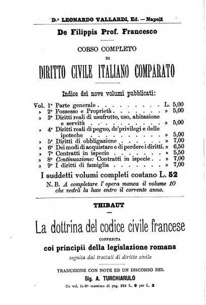 Il Filangieri rivista periodica mensuale di scienze giuridiche e politico-amministrative