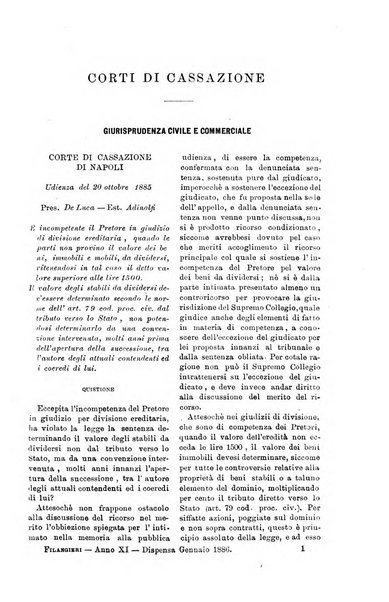 Il Filangieri rivista periodica mensuale di scienze giuridiche e politico-amministrative