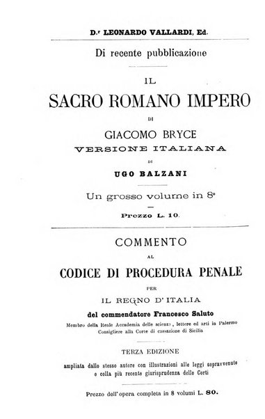 Il Filangieri rivista periodica mensuale di scienze giuridiche e politico-amministrative