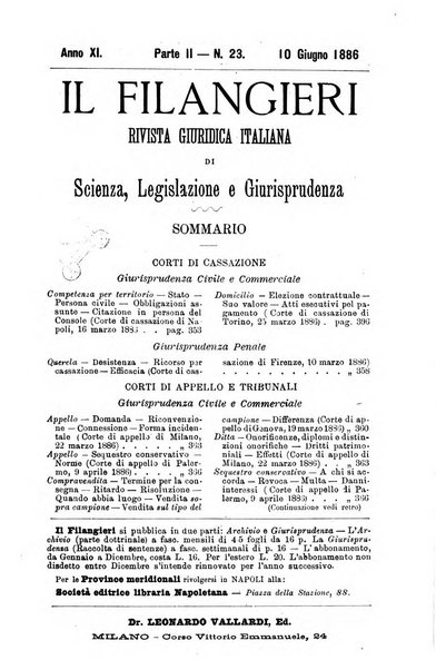 Il Filangieri rivista periodica mensuale di scienze giuridiche e politico-amministrative