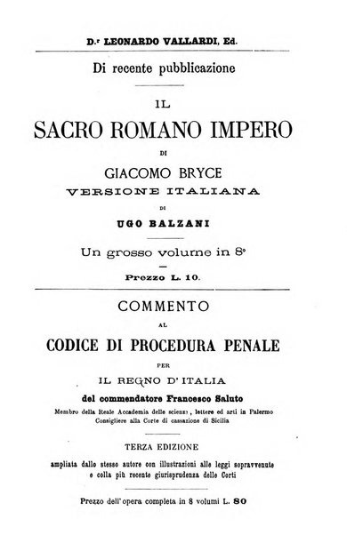 Il Filangieri rivista periodica mensuale di scienze giuridiche e politico-amministrative