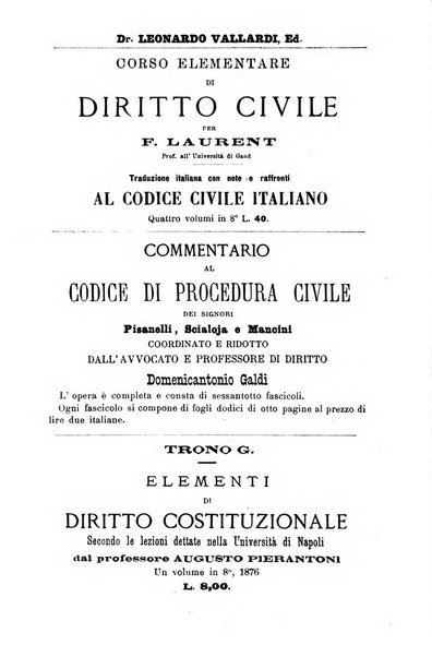 Il Filangieri rivista periodica mensuale di scienze giuridiche e politico-amministrative