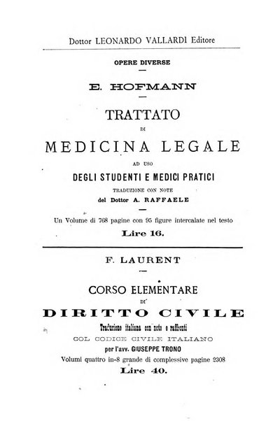 Il Filangieri rivista periodica mensuale di scienze giuridiche e politico-amministrative