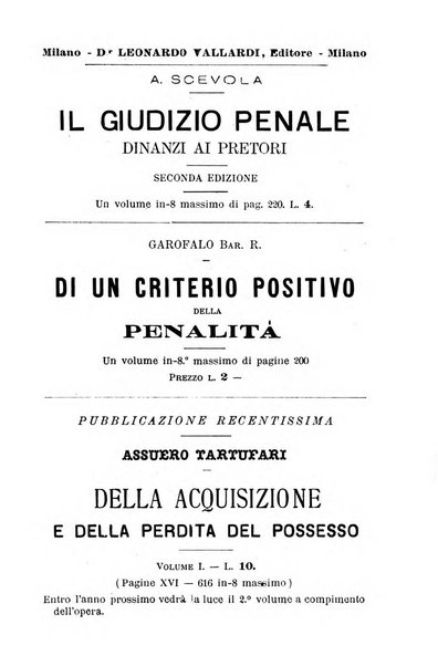 Il Filangieri rivista periodica mensuale di scienze giuridiche e politico-amministrative