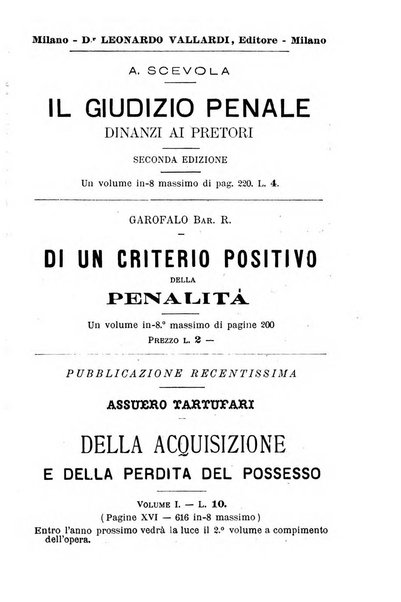 Il Filangieri rivista periodica mensuale di scienze giuridiche e politico-amministrative