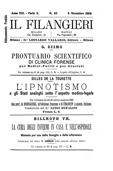 Il Filangieri rivista periodica mensuale di scienze giuridiche e politico-amministrative