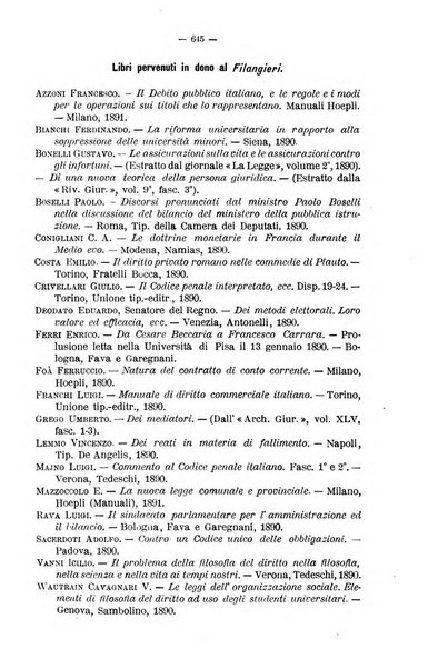 Il Filangieri rivista periodica mensuale di scienze giuridiche e politico-amministrative